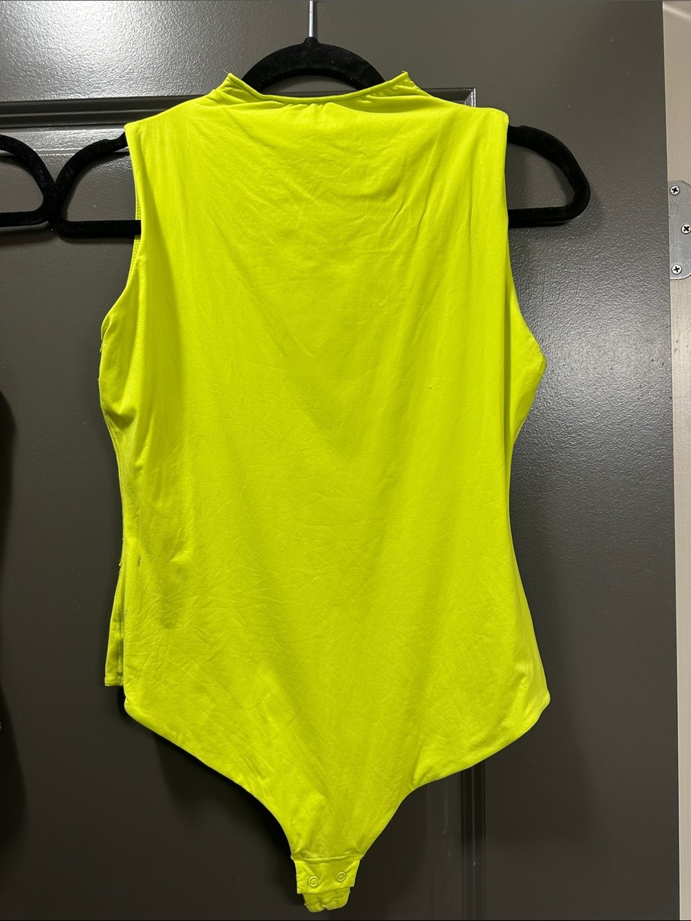 SKIMS Neon Yellow Sleeveless Mock-Neck Bodysuit